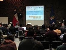Seminario Internacional "Estrategias de control de enfermedades de la madera de la vid", sala Roberto Opazo, Facultad de Ciencias Agronómicas, Universidad de Chile. Santiago, 22 de Abril.