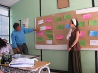 El curso y los usuarios de Prodesal en el colegio donde se realizaron los talleres