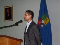 El Antropólogo Luis Pezo en su intervención.
