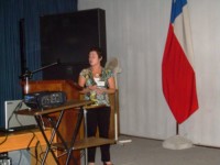 La Prof. Ana Cecilia Silveira Gómez de la Universidad de la República, Uruguay en su exposición.